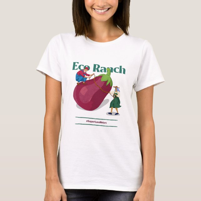 T-shirt Eco Ranch, Soutien Nature Locale Éco-Friendly (Devant)