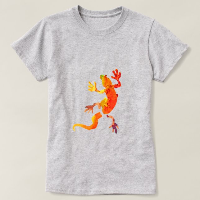 T-shirt Écolaire de lézard Gecko (Design devant)