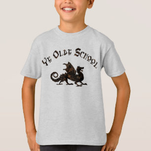 T-shirt École Ancienne - Roi Arthur Chevaliers Dragon Médi