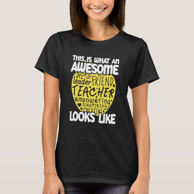 T-shirt École C'Est Ce À Quoi Ressemble Un Enseignant Supe (Devant)