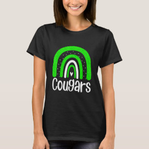T-shirt École Cougars Mascot Rainbow Cougar Sports Spirit