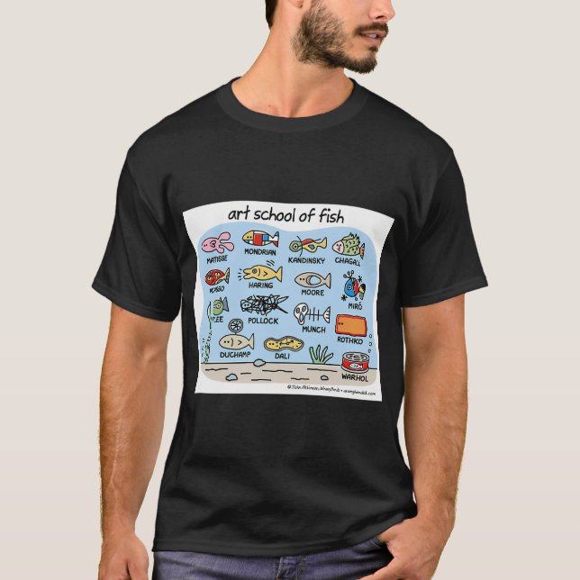 T-shirt école d'art des poissons (Devant)