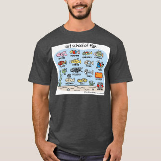T-shirt école d'art du poisson