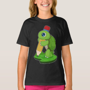 T-shirt École de crayon de Turtle Pupil