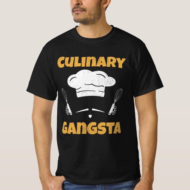 T-shirt École de Cuisine culinaire Gangsta Shirt Funny Res (Devant)