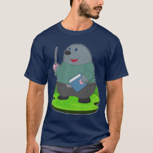 T-shirt Ecole de livre d'enseignant de Mole