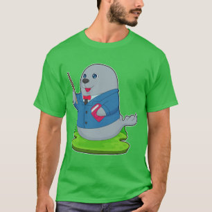 T-shirt École de livre pour enseignants Seal