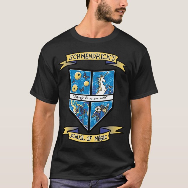 T-shirt école de magie de Schmendricks cadeau cadeau (Devant)