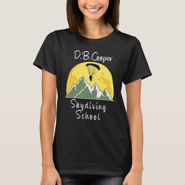 T-shirt École de parachutisme D  B  Coopers coucher de sol (Devant)