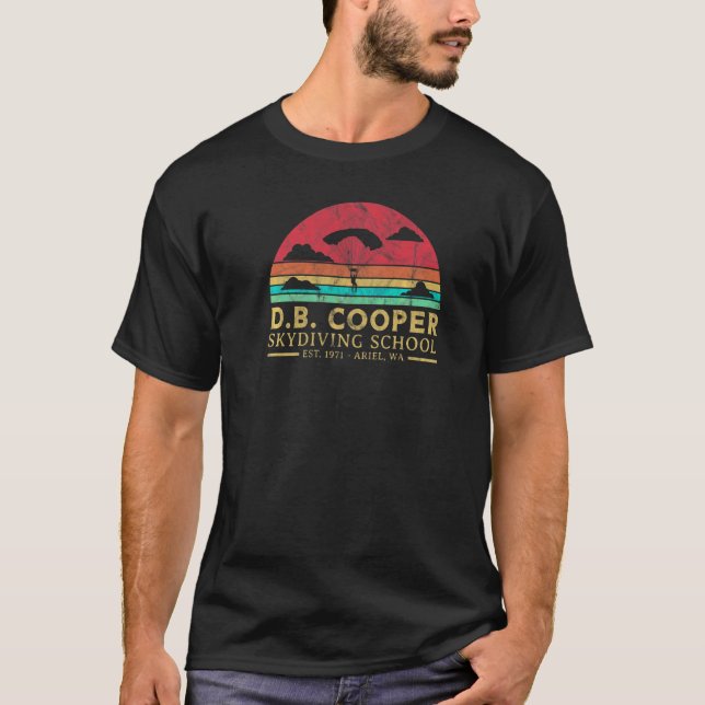 T-shirt École de parachutisme Db Cooper 1971 détournment d (Devant)