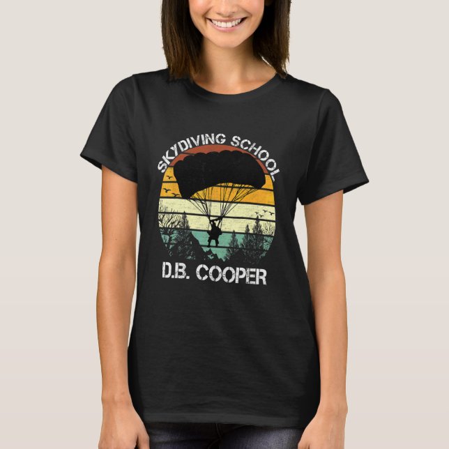 T-shirt École de parachutisme Db Cooper pour hommes (Devant)