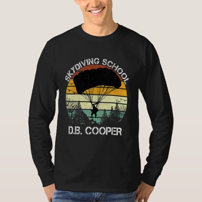 T-shirt École de parachutisme Db Cooper pour hommes (Devant)
