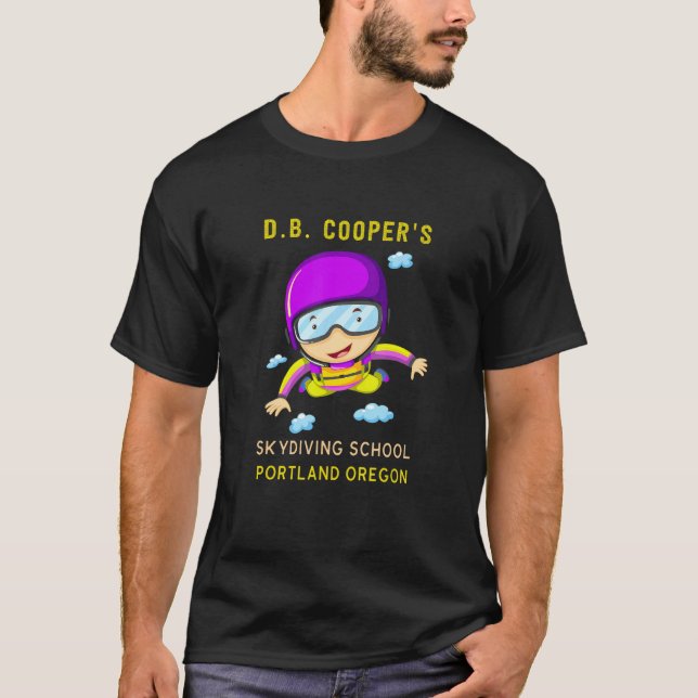 T-shirt École de parachutisme Funny D B Cooper (Devant)
