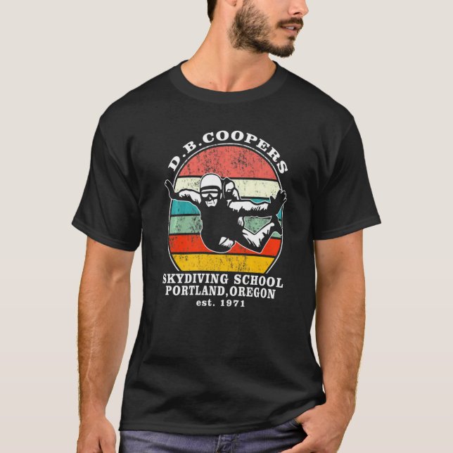 T-shirt École de parachutisme Sunset D B Cooper Cryptide L (Devant)