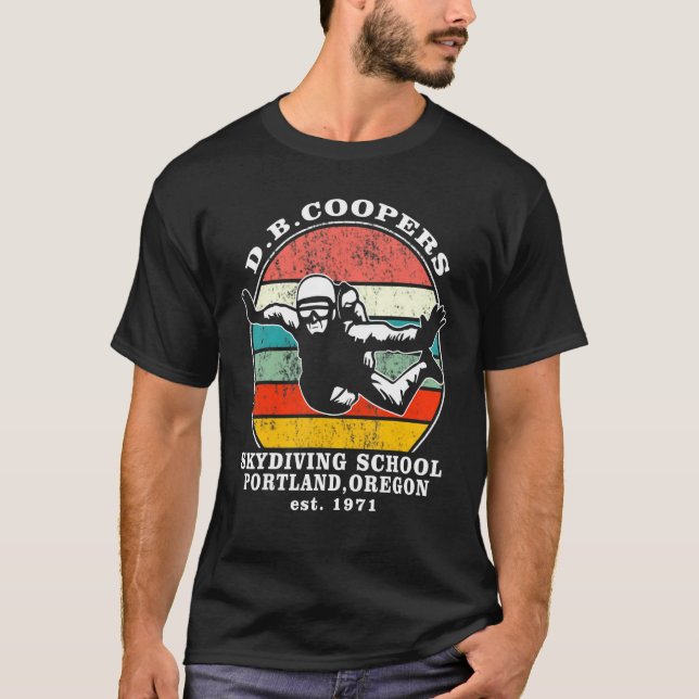 T-shirt École de parachutisme Sunset D B Cooper légende ur (Devant)