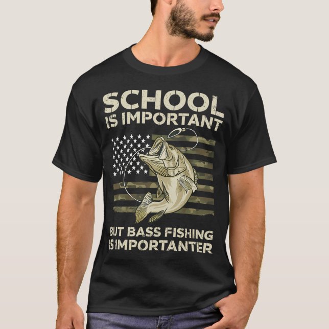 T-shirt École de pêche de bar blague drôle  (Devant)
