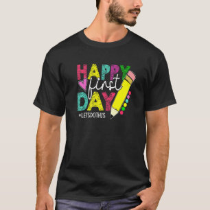 T-shirt École de premier jour Faisons ça Retournons à l'éc
