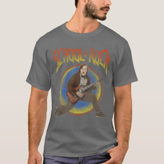 T-shirt École de Rock Edit Coloré en détresse drôle
