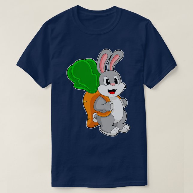 T-shirt École de sac à dos pour élèves de lapin (Design devant)