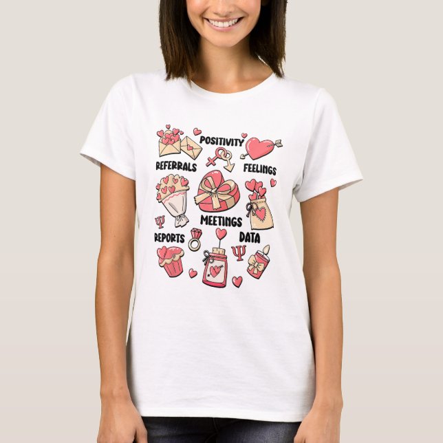 T-shirt École de Saint Valentin Psychologue École Psych T (Devant)