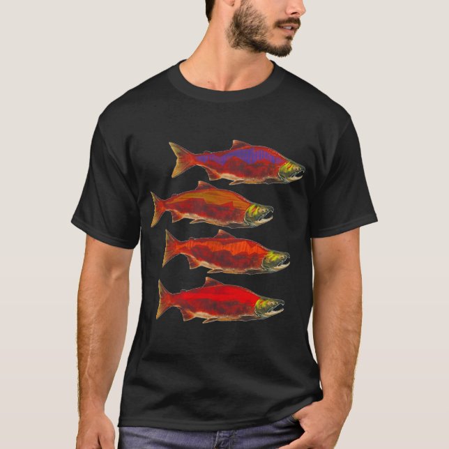 T-shirt École de saumon (Devant)