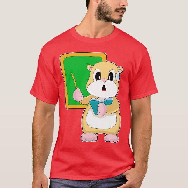 T-shirt École de tableau noir Hamster Teacher (Devant)