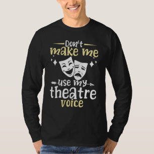 T-shirt École de théâtre musical d'art drôle Acteur Hommes