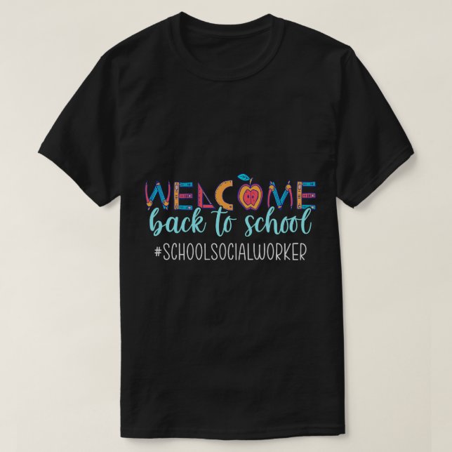 T-shirt École De Travail Des Enseignants Travailleur Socia (Design devant)