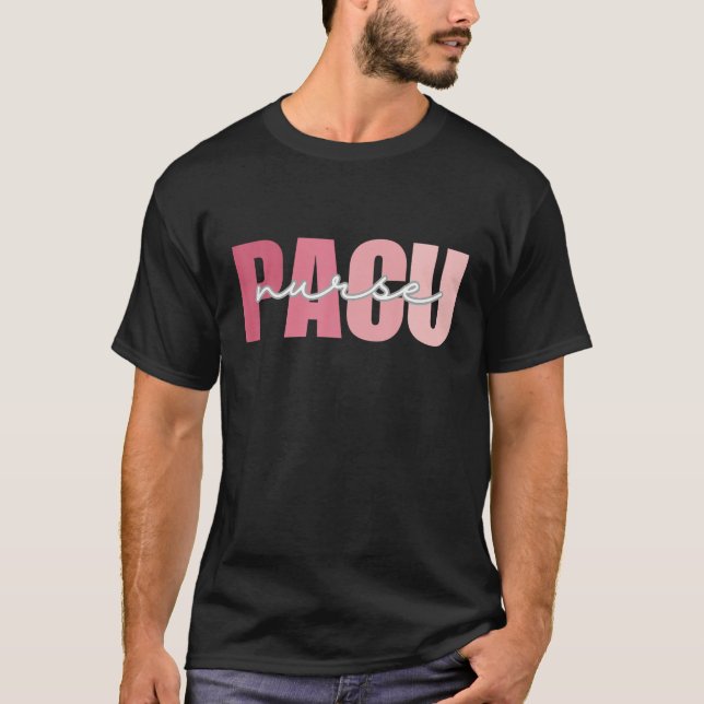 T-shirt École de travail infirmière PACU Funny Team Équipe (Devant)