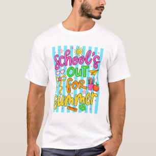T-shirt École d'enseignants d'été en congé pour le dernier