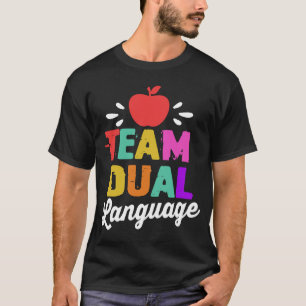 T-shirt Ecole d'enseignement de l'équipe de langue double