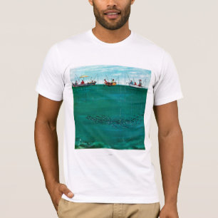 T-shirt École des poissons parmi des lignes par Thornton