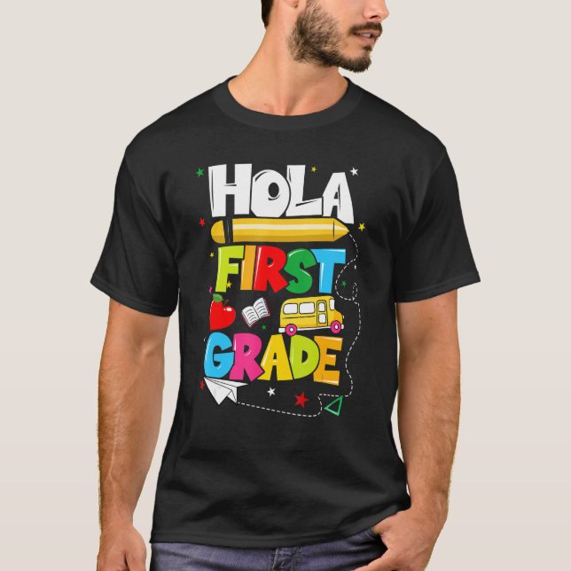 T-shirt École d'espagnol de première année Hola (Devant)