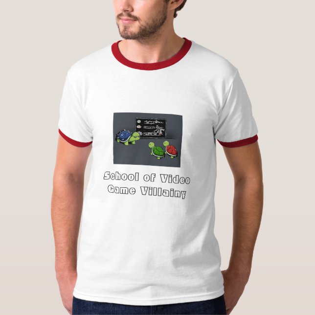 T-shirt École d'infamie de jeu vidéo (Devant)