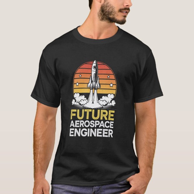 T-shirt École d'ingénieur de futur ingénieur aérospatial D (Devant)