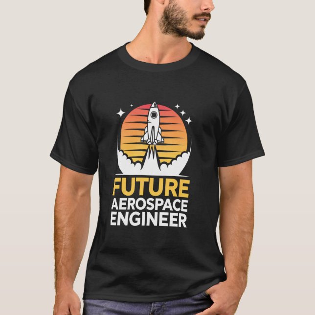 T-shirt École d'ingénieur de futur ingénieur aérospatial D (Devant)