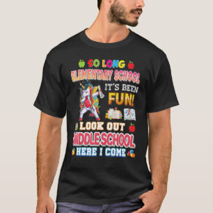 T-shirt École élémentaire, au revoir, Collège, attention, 