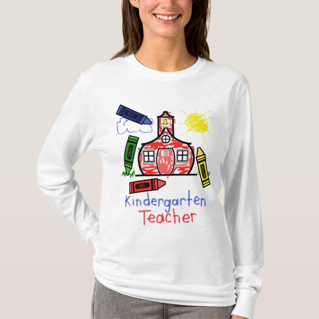 T-shirt École et crayon de chemise de l'institutrice (Devant)
