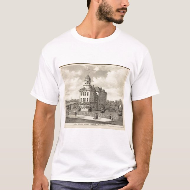 T-shirt École évaluée de longue branche, longue branche, (Devant)