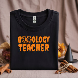 T-shirt École halloween Boo enseignant typographie orange