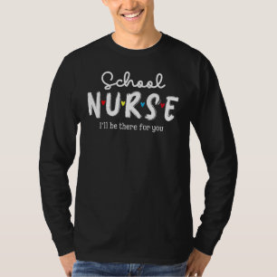 T-shirt École Infirmière Plaid Red Love Heart Stethoscope