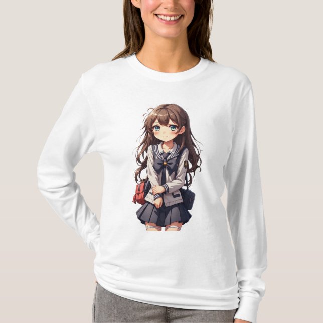 T-shirt École japonaise d'Anime (Devant)
