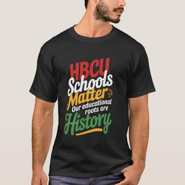 T-shirt École noire HBCU compte afro-américain (Devant)