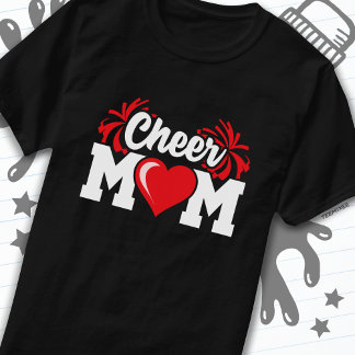 T-shirt École Pom-pom girl Squad Sports Fier Cheer Maman
