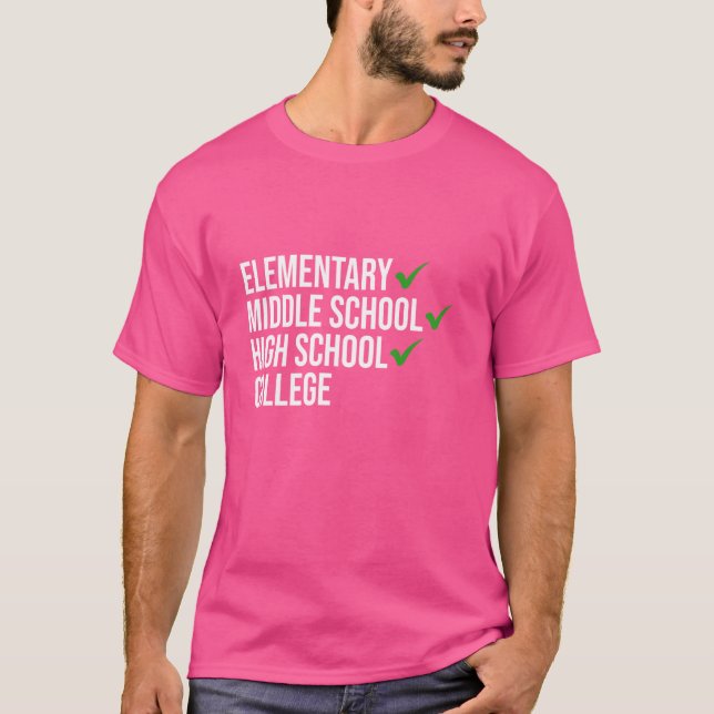 T-shirt école primaire secondaire lycée g (Devant)