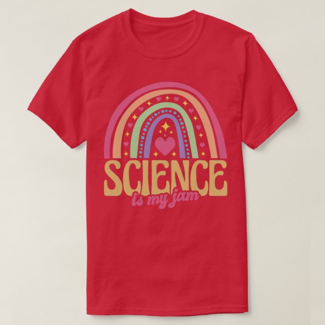 T-shirt École Rainbow Science est ma jambe Enseignement En (Design devant)