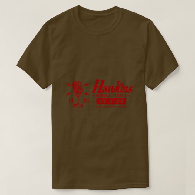 T-shirt école secondaire hawkins club (Design devant)