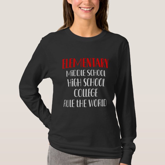T-shirt École secondaire primaire collège (Devant)