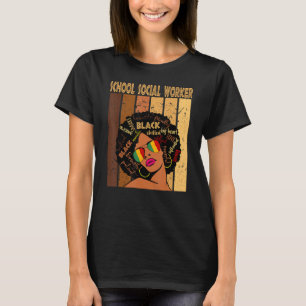 T-shirt École Social Travailleur Afro Africaine Femmes Bla