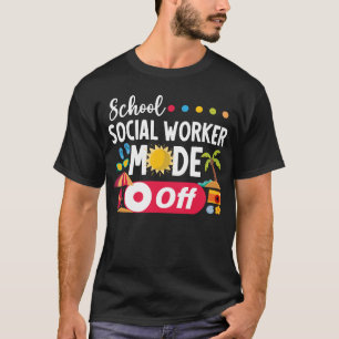 T-shirt École Social Travailleur Mode Hors Drôle Été